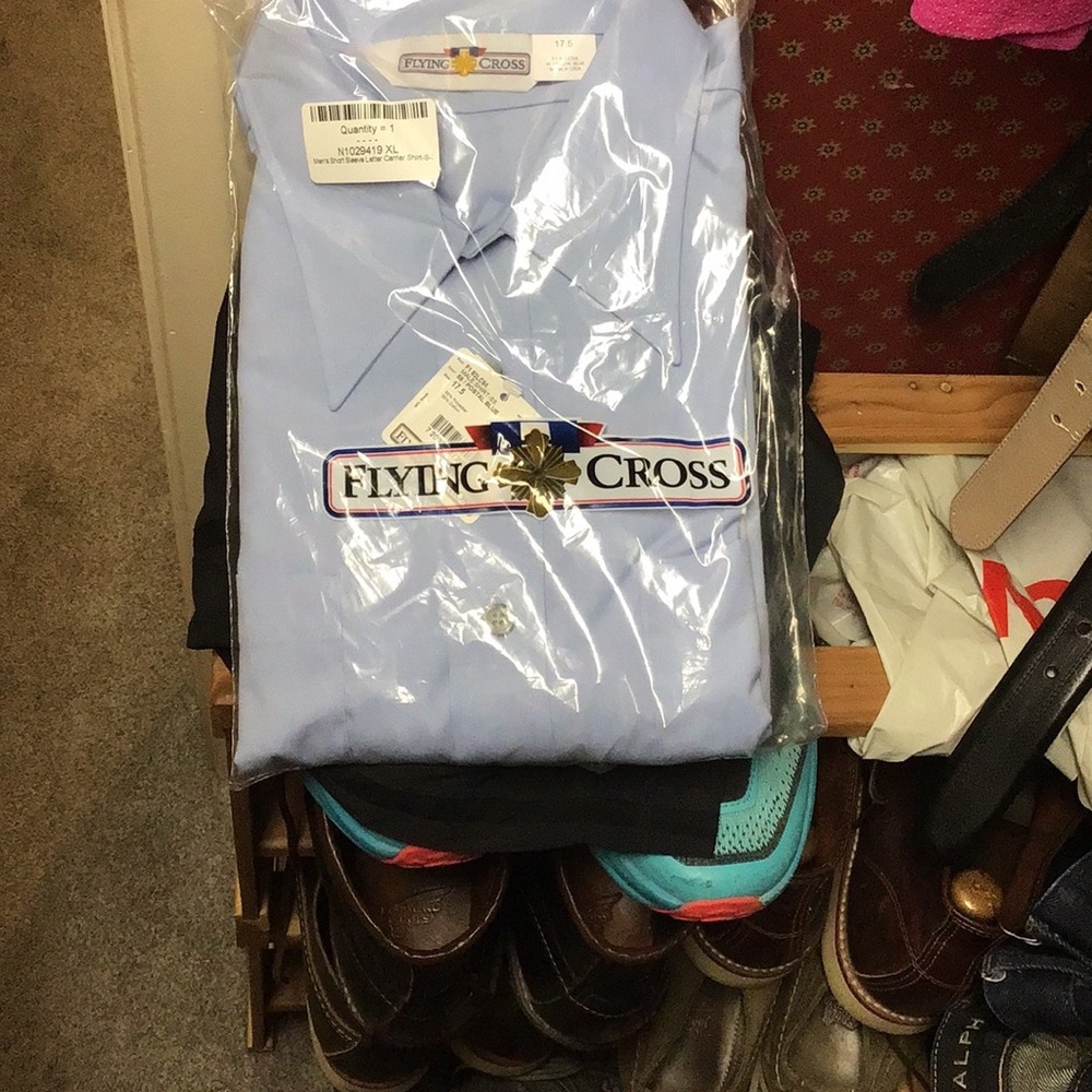 USPS flying cross short sleeve XL 17.5 new conditions X2